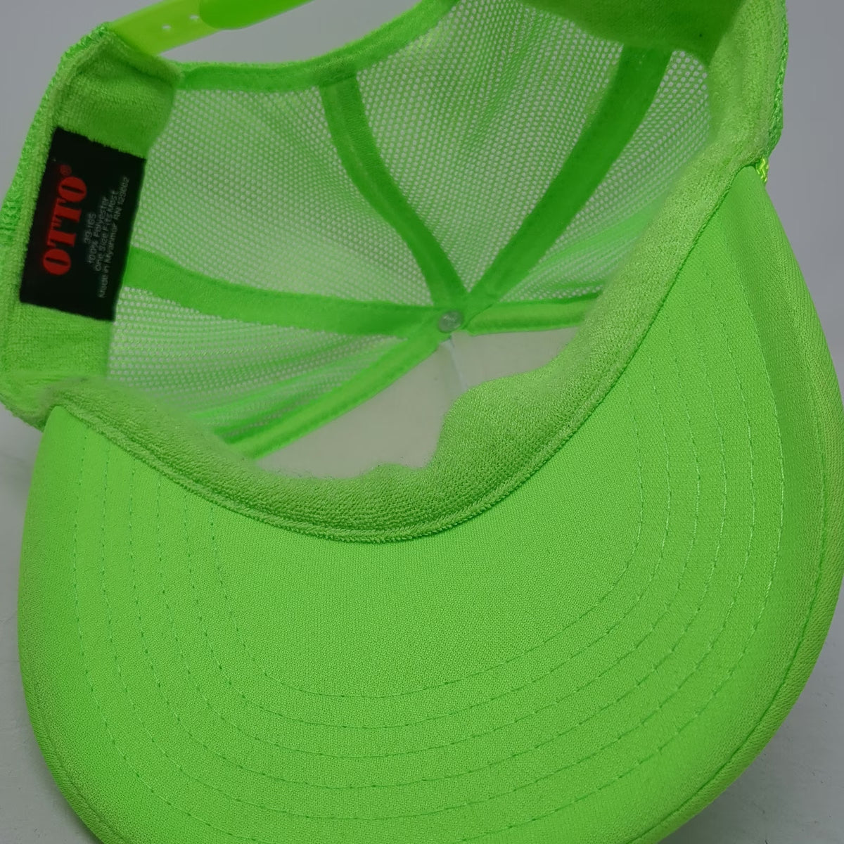 OTTO Trucker Hat Green One Size Mesh Snapback Palm Tree Florida Birthday Party