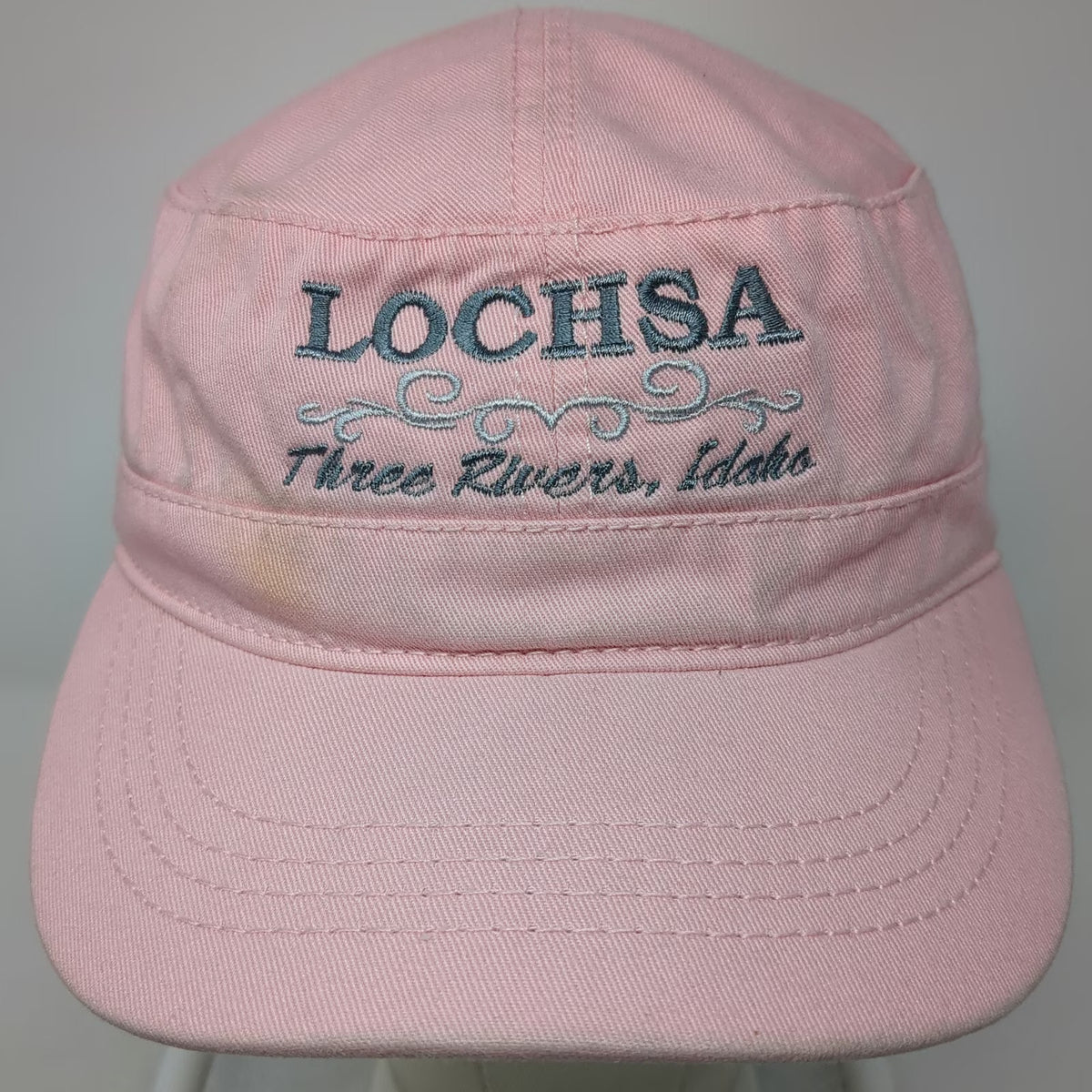Otto Army Cap Pink One Size Strapback Lochsa Three Rivers Idaho Cotton Hat