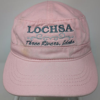 Otto Army Cap Pink One Size Strapback Lochsa Three Rivers Idaho Cotton Hat