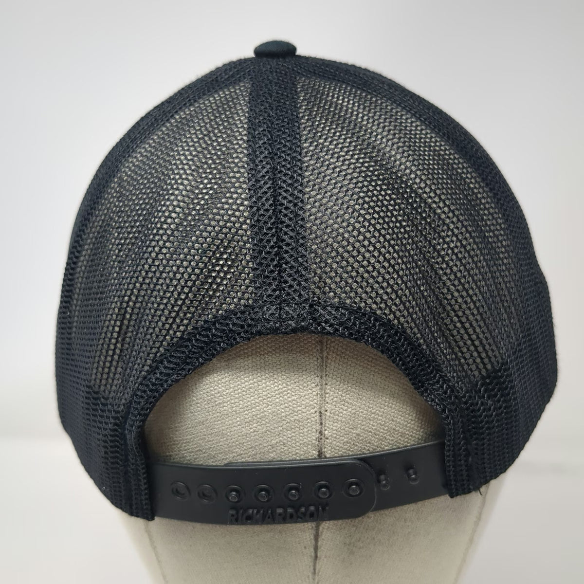Richardson Trucker Hat Black One Size Secuvant Embroidered Logo Mesh Snapback