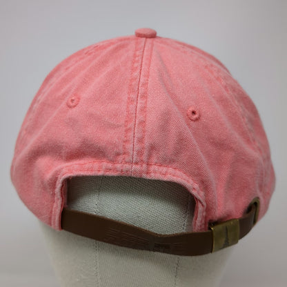 Adams Baseball Cap Pink One Size Leather Slideback Hat Abaco Inn Bahamas Resort