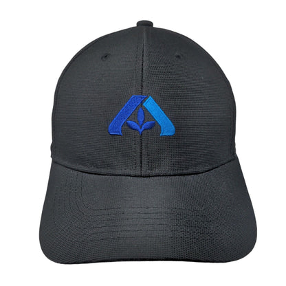Image Solutions Strapback Hat Black OSFA Adjustable Embroidered 6 Panel