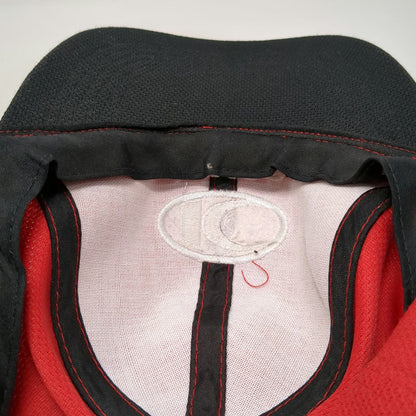 KYMCO Baseball Cap Red One Size Sandwich Brim Slideback Hat Textured Performance