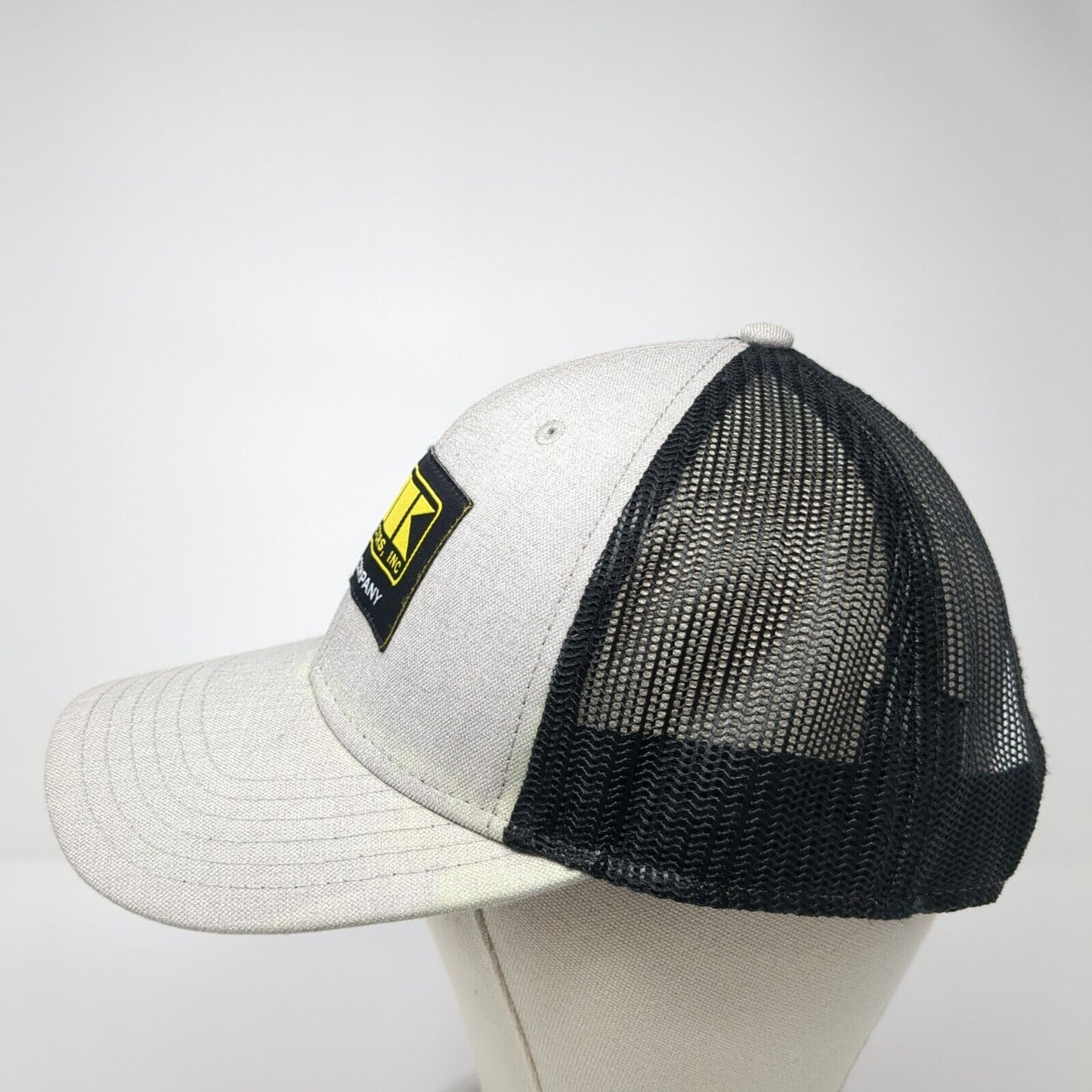 HK Contractors, Inc Snapback Trucker Hat Gray One Size Mesh Back