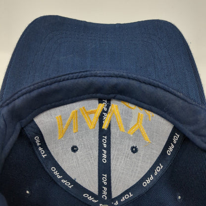 Navy Dad Strapback Hat Blue One Size Adjustable Embroidered Top Pro