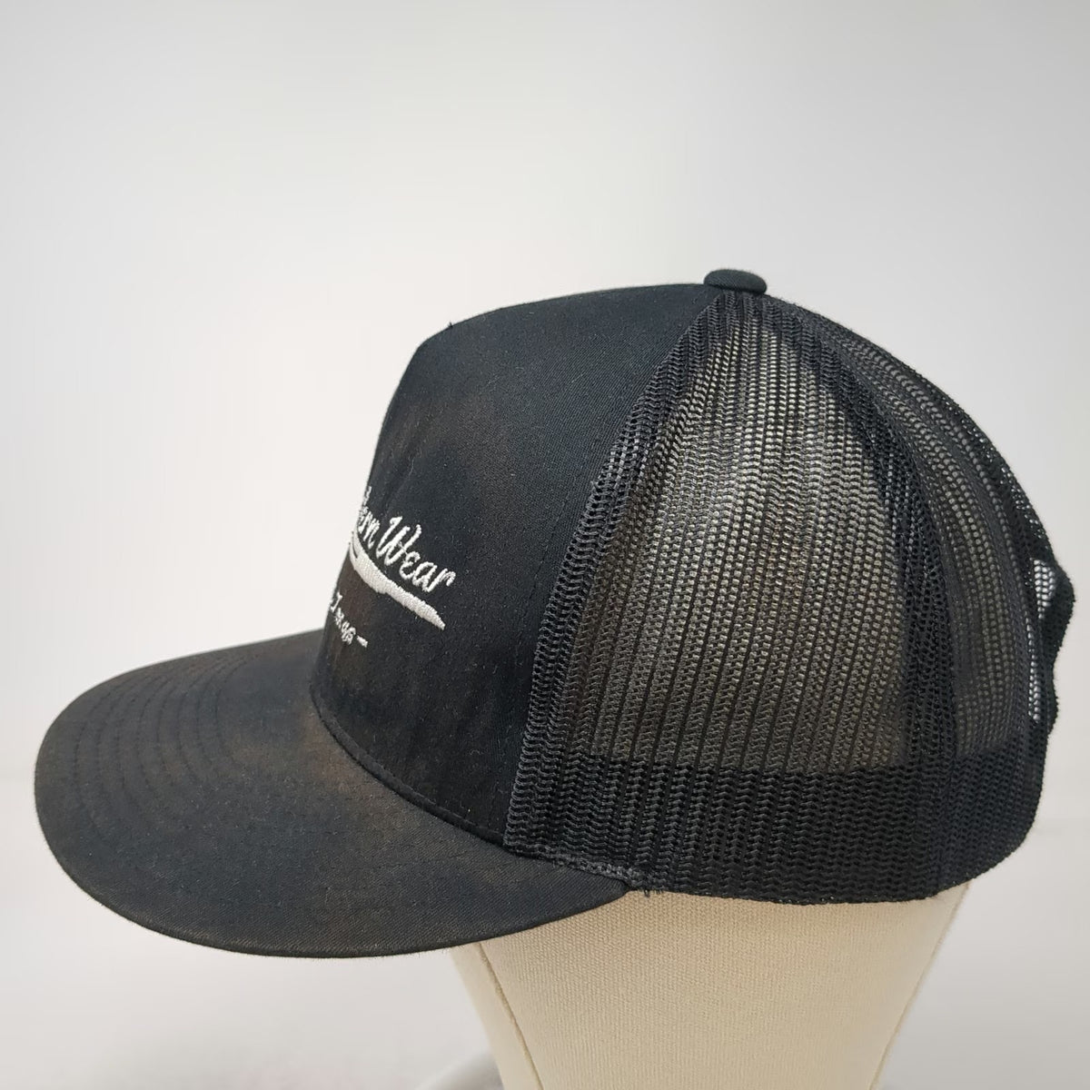 Yupoong Rank Western Wear Dallas Texas Trucker Hat Black One Size Mesh Back