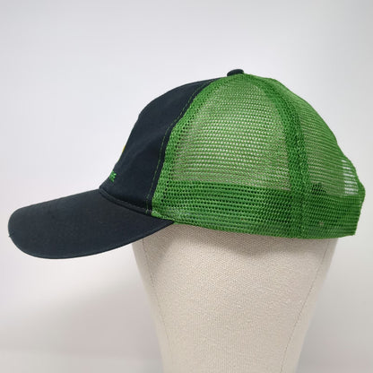John Deere Trucker Hat Black Green One Size Snapback Mesh Logo Agriculture