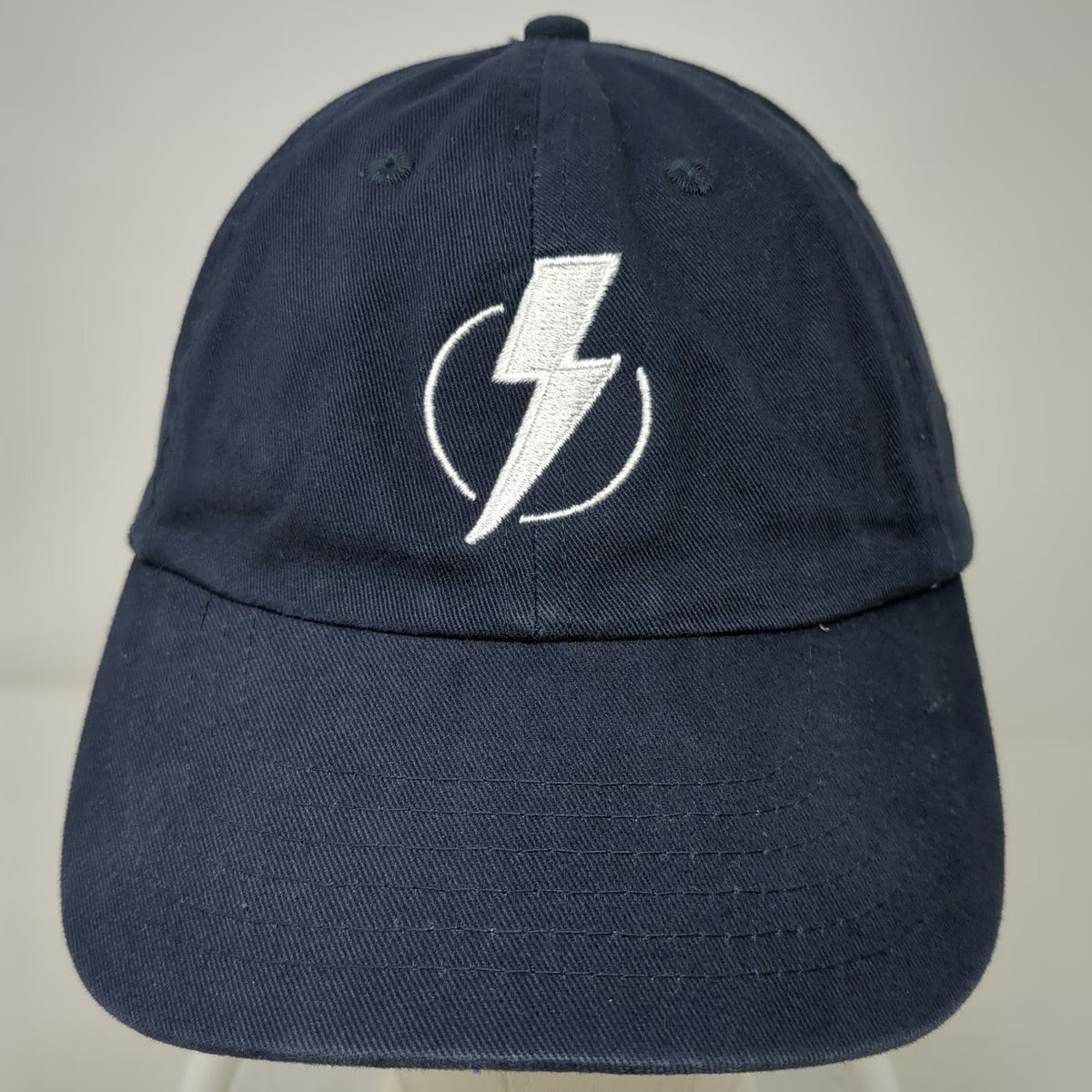 Salesforce Lightning Bolt Blue Baseball Cap Hat OSFM Adjustable Cotton Slideback