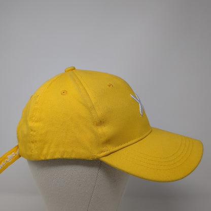 Xotic Slideback Baseball Cap Yellow One Size Adjustable Embroidered 6 Panel