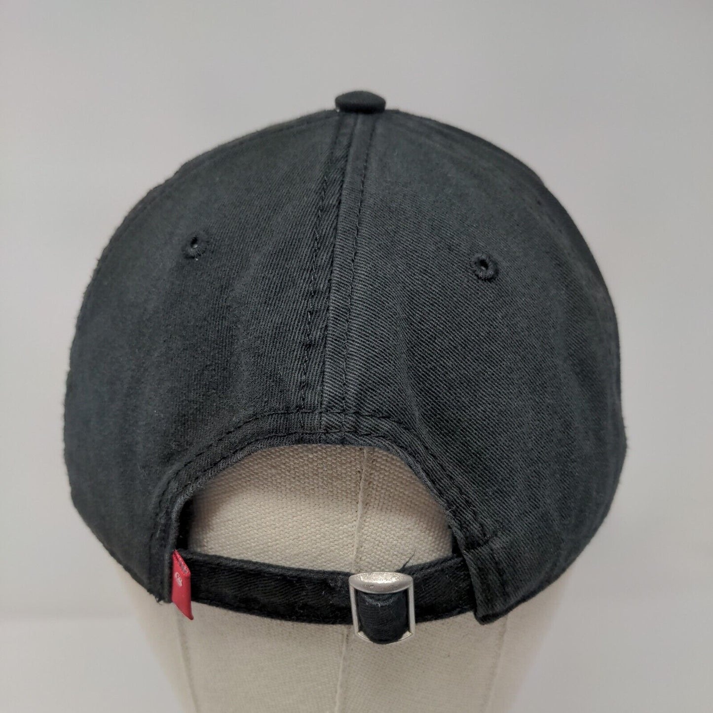 Levi's Slideback Hat Black One Size Adjustable Embroidered 6 Panel