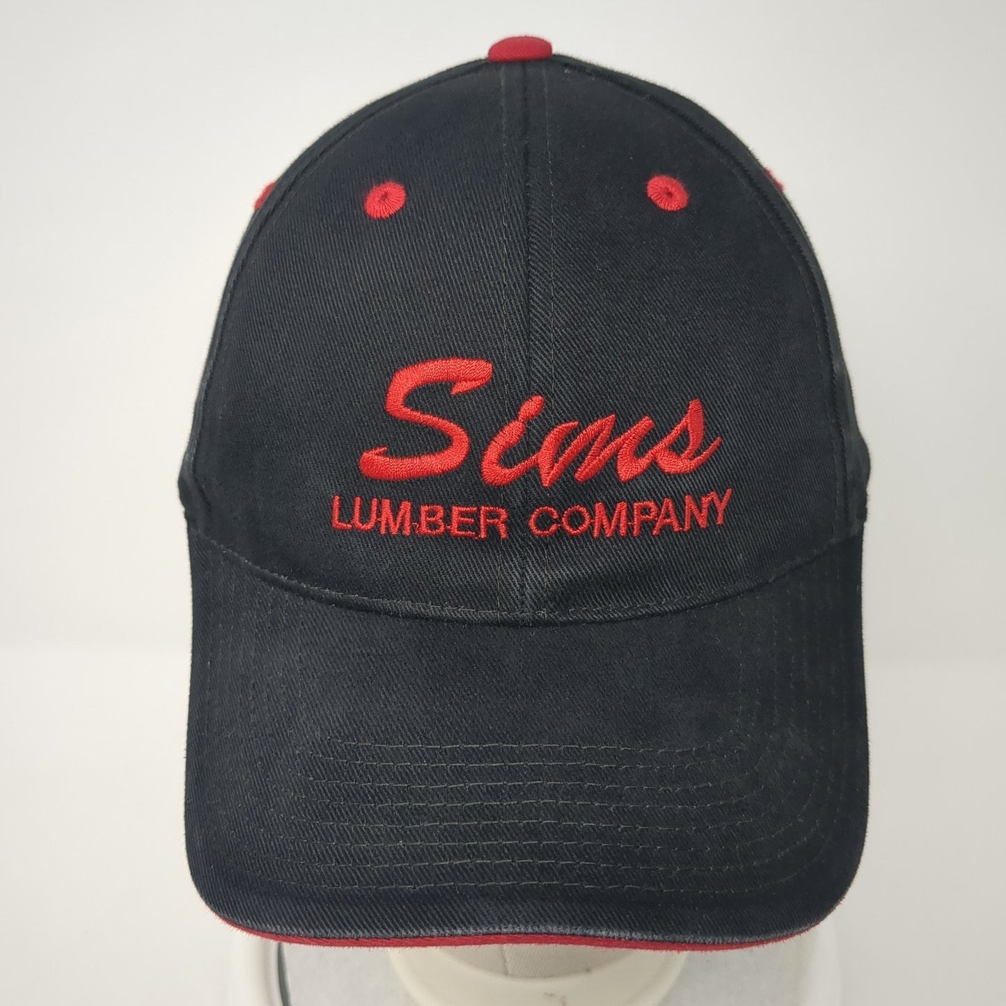 Sims Lumber Company Buywood Baseball Cap Black OS Adjustable Embroidered Otto