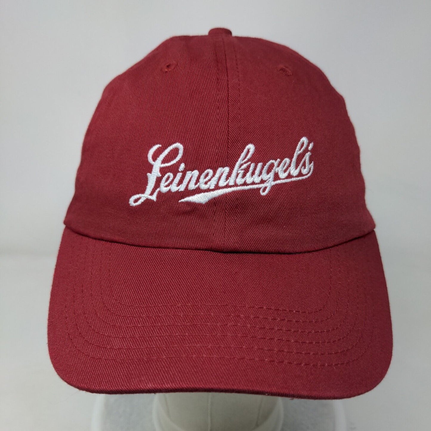 Leinenkugel's Slideback Hat Red One Size Embroidered Adjustable 6 Panel
