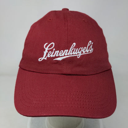 Leinenkugel's Slideback Hat Red One Size Embroidered Adjustable 6 Panel
