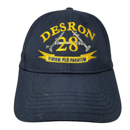 Desron 28 Virium Per Paratum Strapback Hat Blue OSFM Embroidered Otto