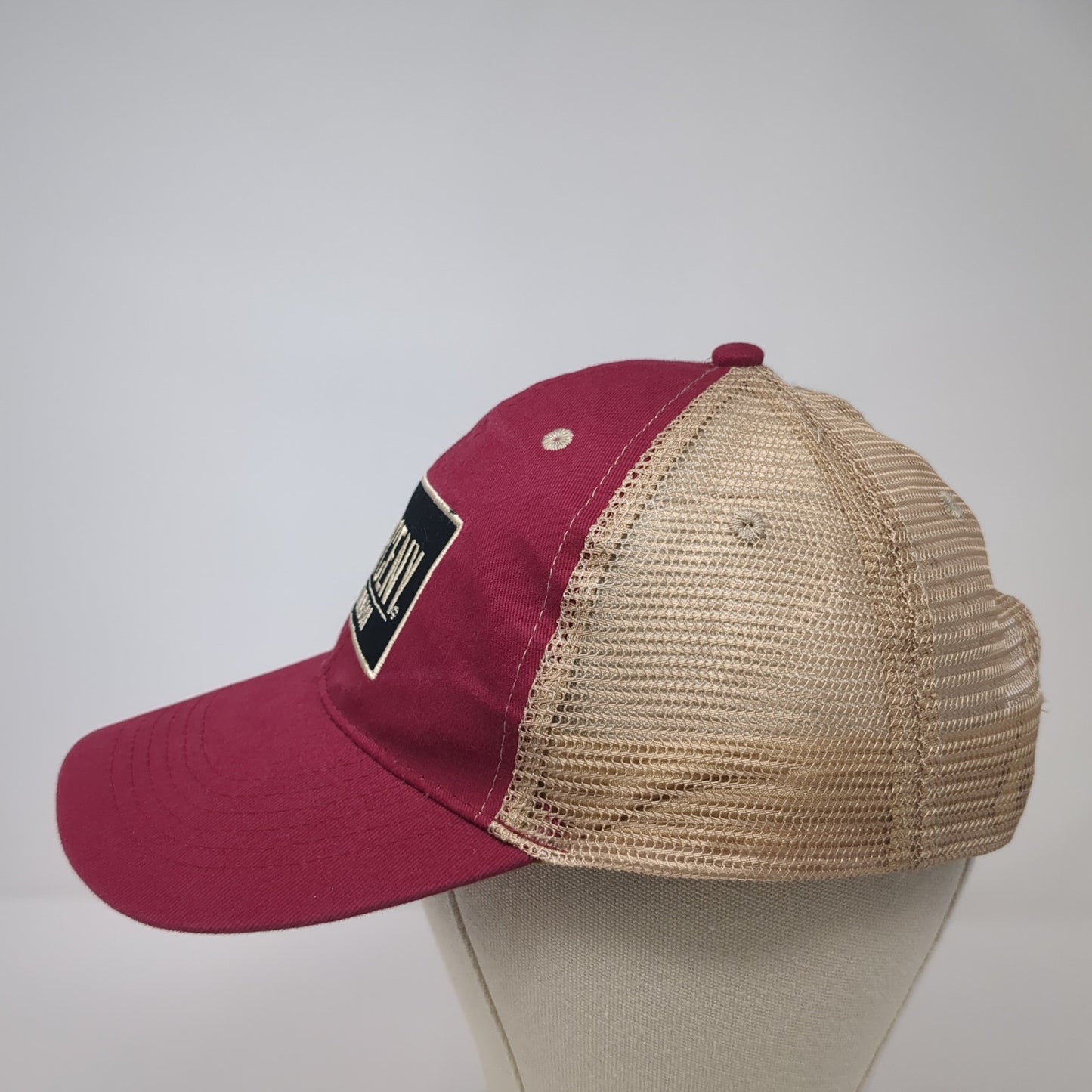 Larceny Bourbon Snapback Trucker Hat Red One Size Mesh Back 14 West