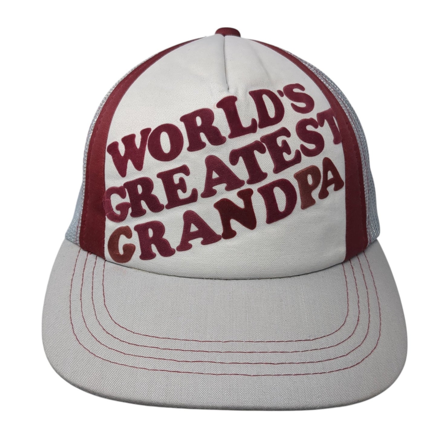 World's Greatest Grandpa Snapback Hat Multi One Size Adjustable Mesh