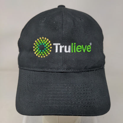 Trulieve Strapback Hat Black Adult Embroidered 6 Panel Outdoor Cap