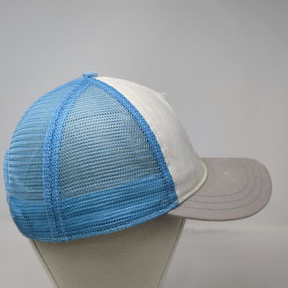 Patagonia Trucker Hat White Blue Gray One Size Mesh Back Snapback Mountain Logo