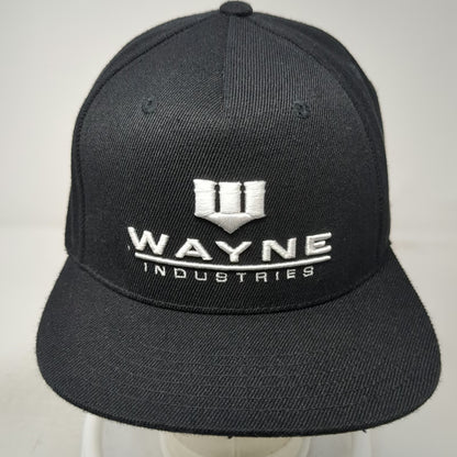 Bioworld Wayne Industries 5 Panel Black One Size Snapback Batman Flat Bill Hat