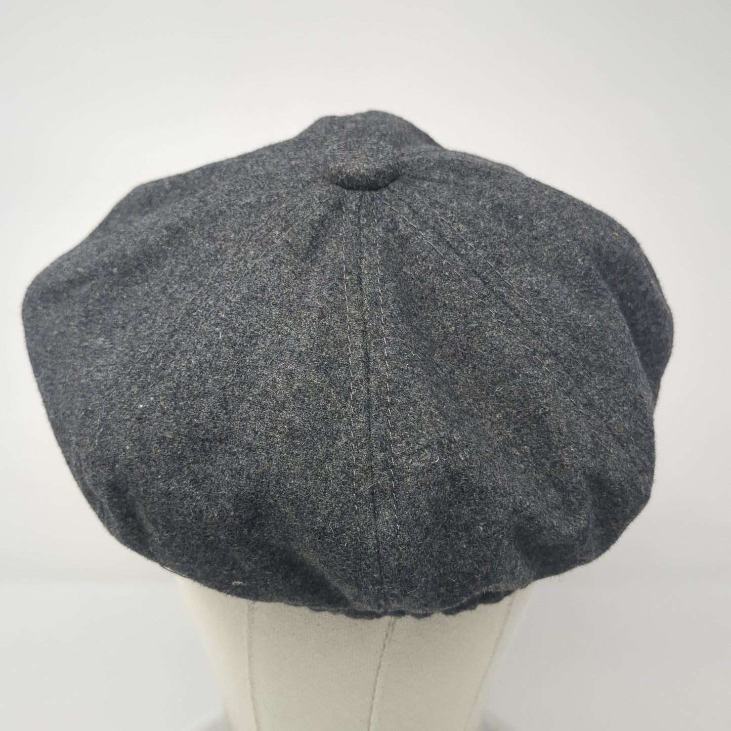 Unbranded Fitted Stretch Newsboy Cap Gray One Size Wool Blend Blank