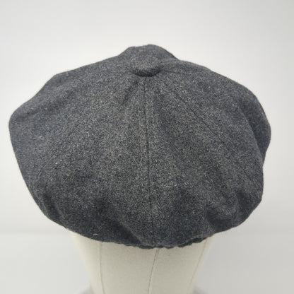 Unbranded Fitted Stretch Newsboy Cap Gray One Size Wool Blend Blank