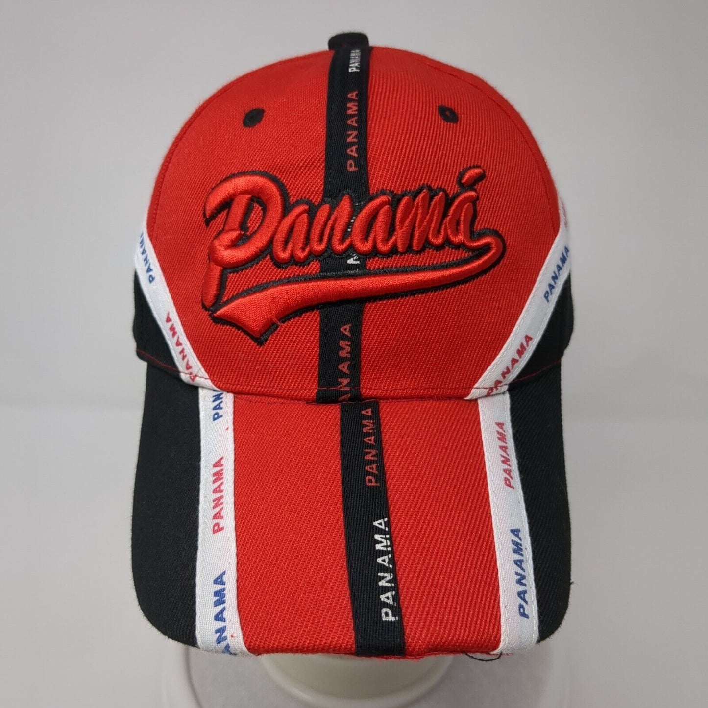 Panama Strapback Hat Multicolor OS Adjustable Embroidered 6 Panel Mega Sport