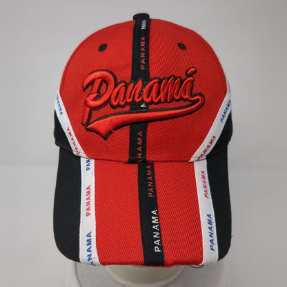 Panama Strapback Hat Multicolor OS Adjustable Embroidered 6 Panel Mega Sport