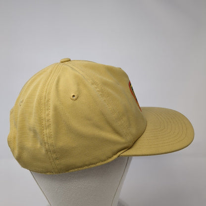DB Dutch Bros Patch Snapback Hat Tan One Size Adjustable Vent Holes