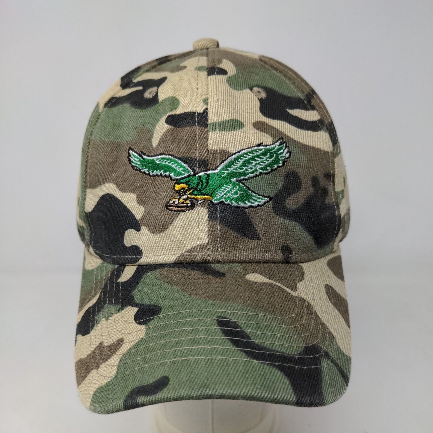 Unbranded Men's Strapback Camo Hat Adjustable Embroidered Green Bird Logo