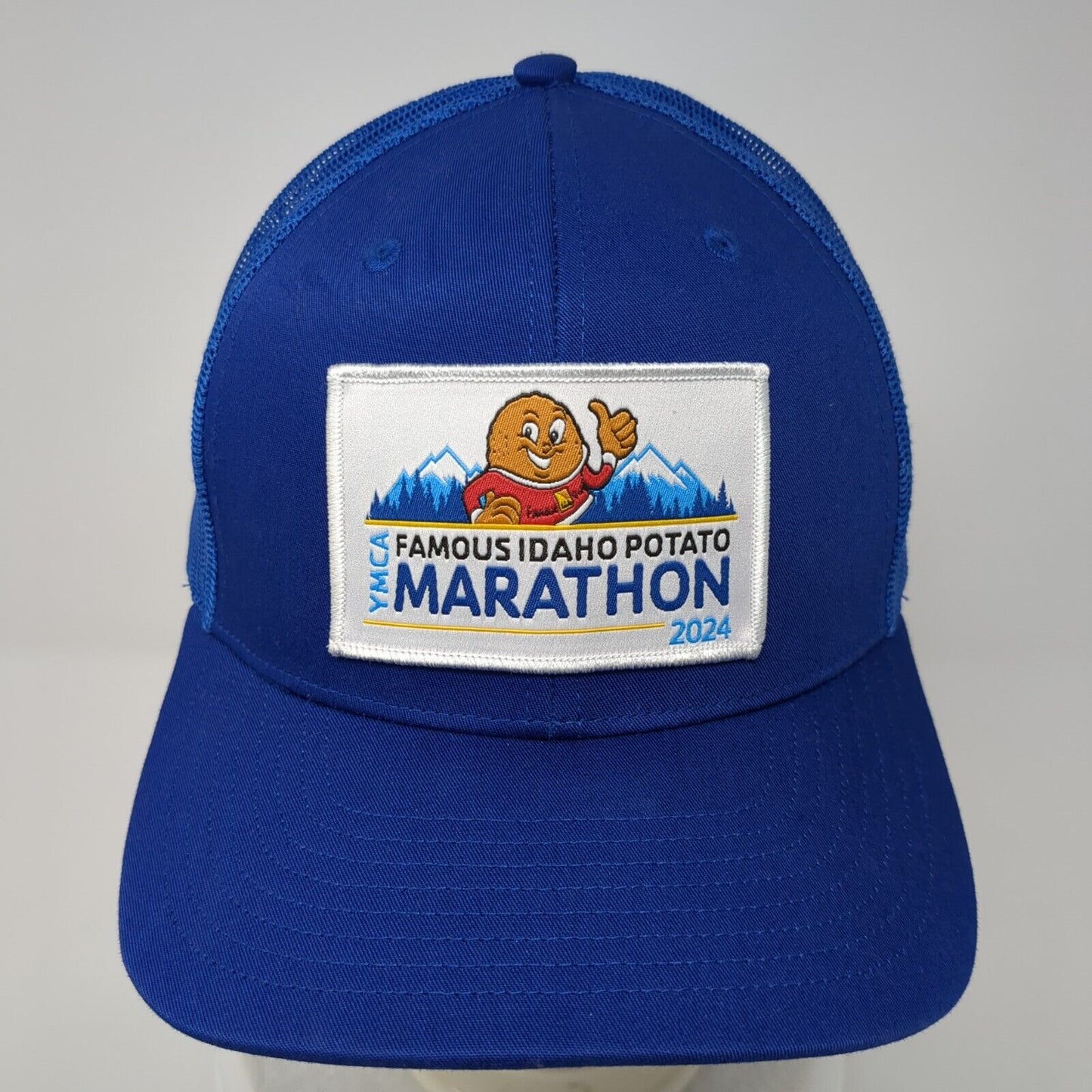 YMCA Famous Idaho Potato Marathon 2024 Trucker Hat Blue One Size Solid