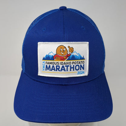 YMCA Famous Idaho Potato Marathon 2024 Trucker Hat Blue One Size Solid