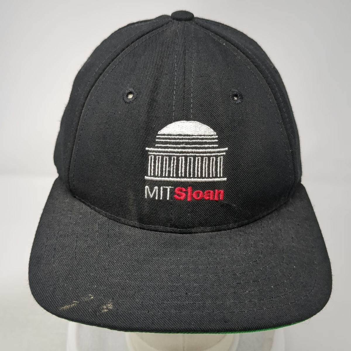 Lenny Snapback Black One Size MIT Sloan Embroidered Hat Green Underbrim USA