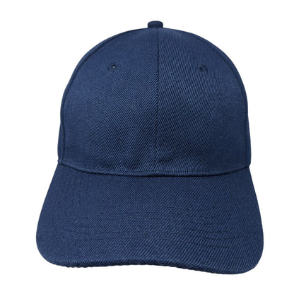 Unbranded Strapback Hat Blue One Size Adjustable Vented Holes 6 Panel Blank