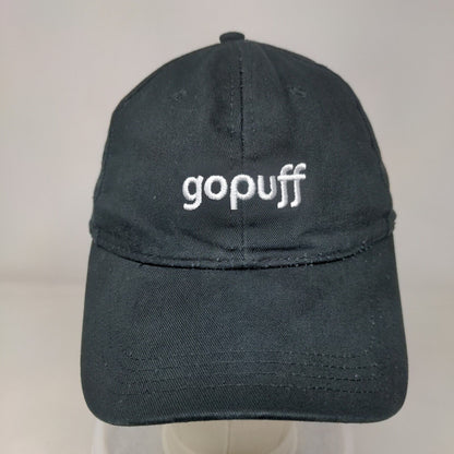 Gopuff Slideback Hat Black One Size Solid Embroidered Adjustable 6 Panel
