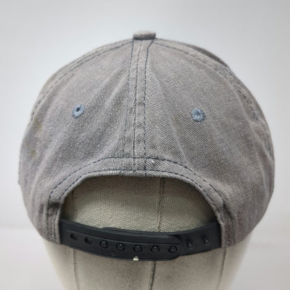 Calvin Klein Snapback Hat Gray One Size cK Logo Embroidered Washed Cotton Denim