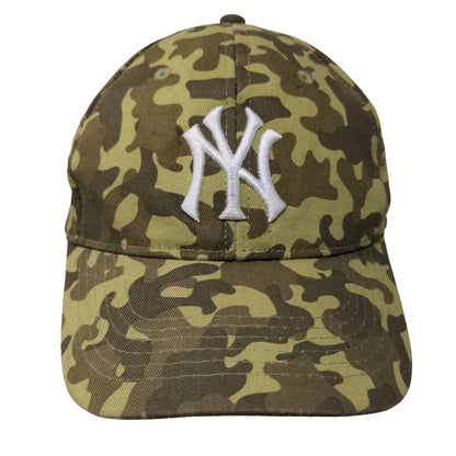 New York Yankees Camo Snapback Hat Green Embroidered Logo Adjustable