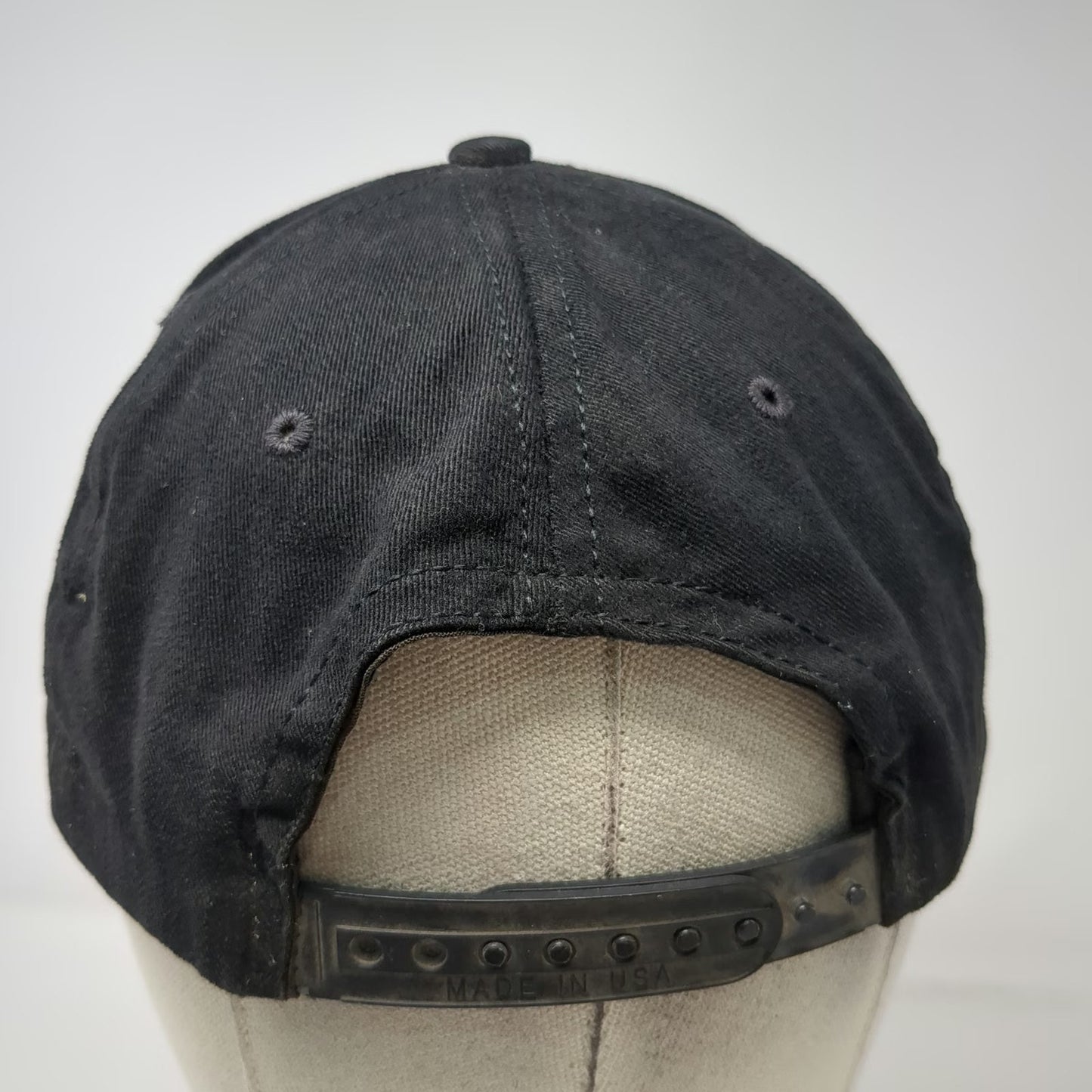 Paramount Snapback Hat Black Vintage Give Blood Play Hockey Green Underbrim