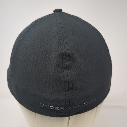 Under Armour Baseball Cap Black XL Fitted Polyester Logo Performance Workout Hat