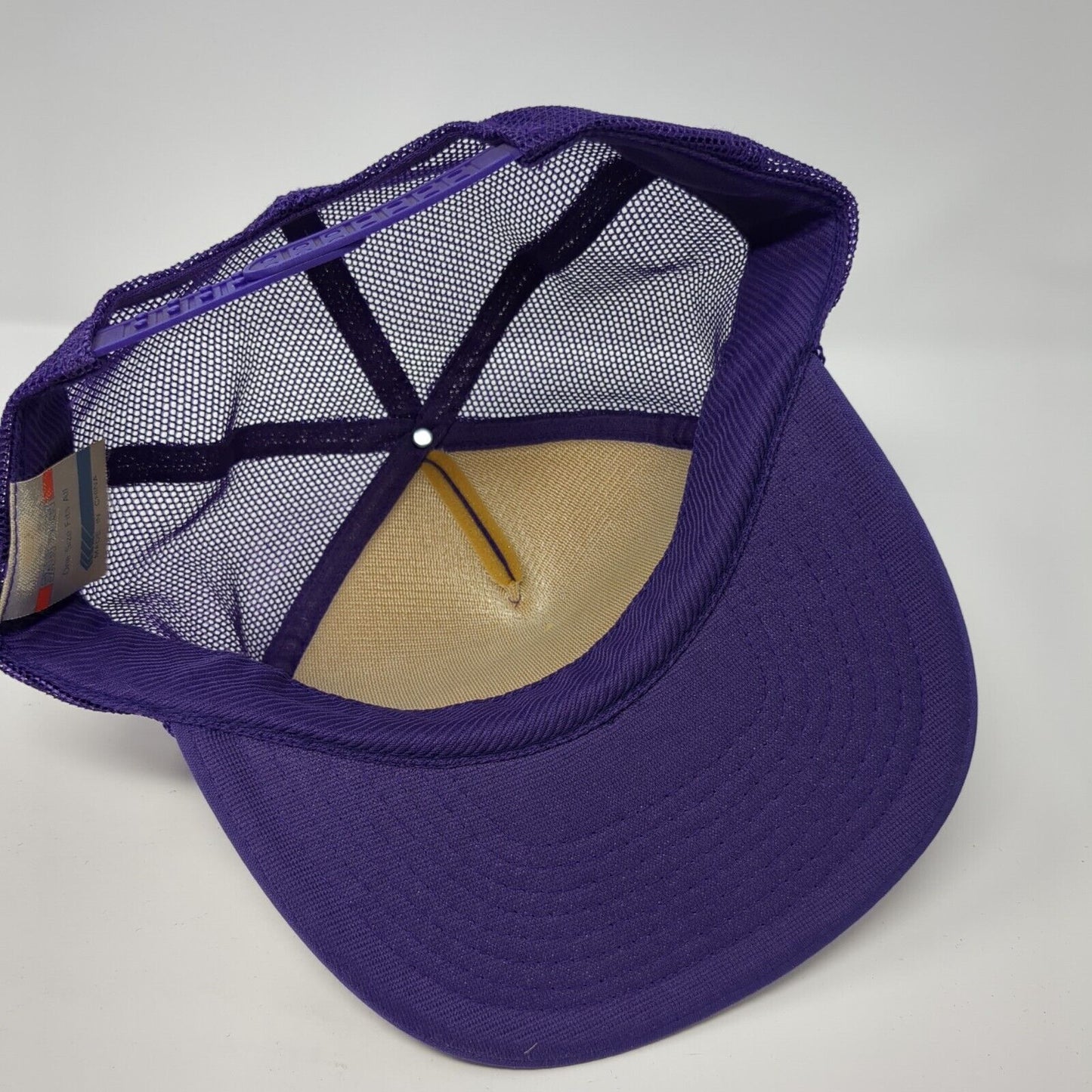 Ace Industrial Supply Snapback Trucker Hat Purple OS Adjustable Mesh Back Rope