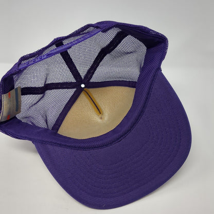 Ace Industrial Supply Snapback Trucker Hat Purple OS Adjustable Mesh Back Rope