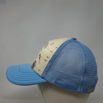 The North Face Snapback Mesh Back Trucker Hat Blue One Size Floral Print