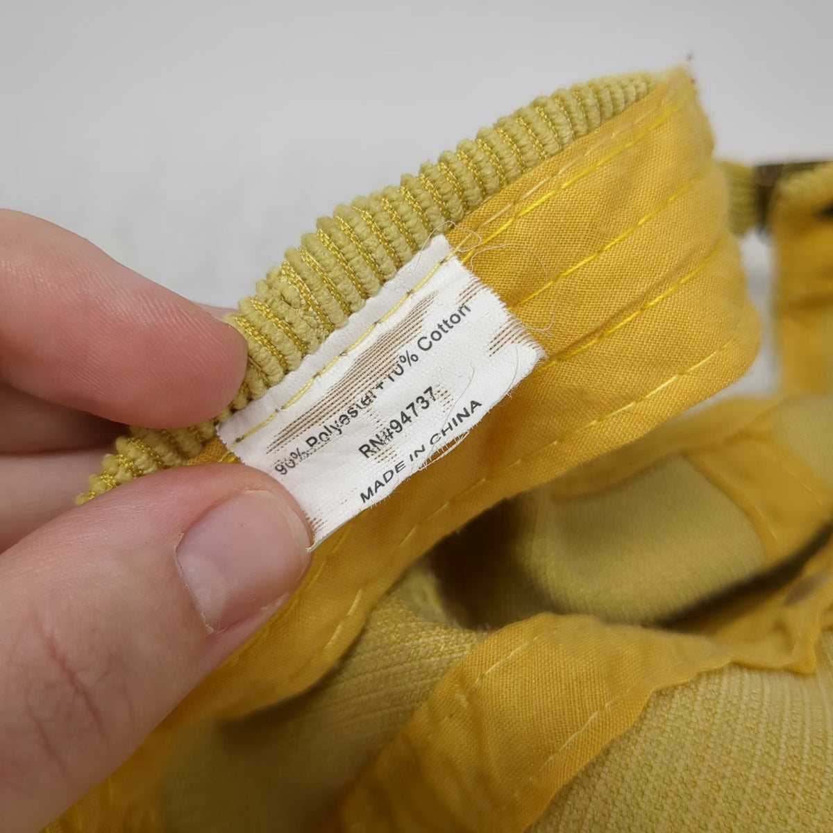 Teva Baseball Cap Yellow One Size Corduroy Adjustable Sport Sandal Patch Hat
