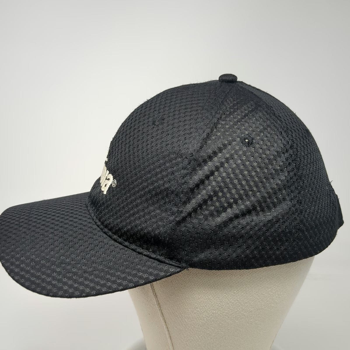 Wawa Logo Embroidery Performance Mesh Strapback Baseball Cap Black One Size Hat