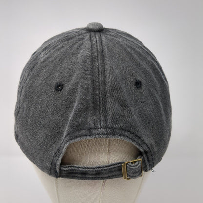 Heart Slideback Hat Gray One Size Adjustable Embroidered 6 Panel Solid