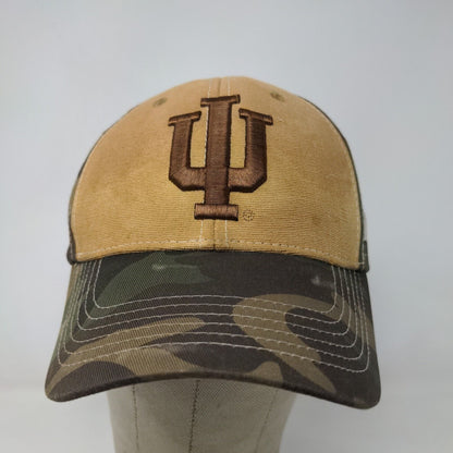 Russell Men's Strapback Camo Hat Adjustable Embroidered IU Hoosiers Logo