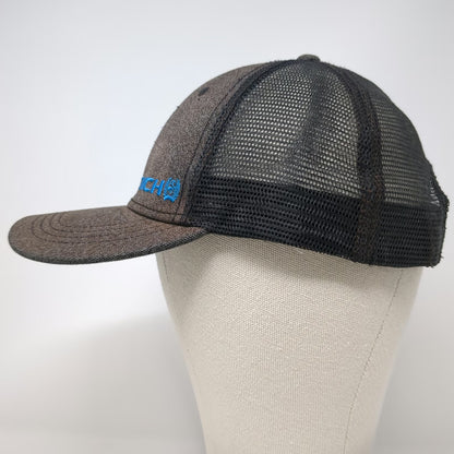 Cinch Trucker Hat Black One Size Denim Front Mesh Back Snapback Blue Logo Cap