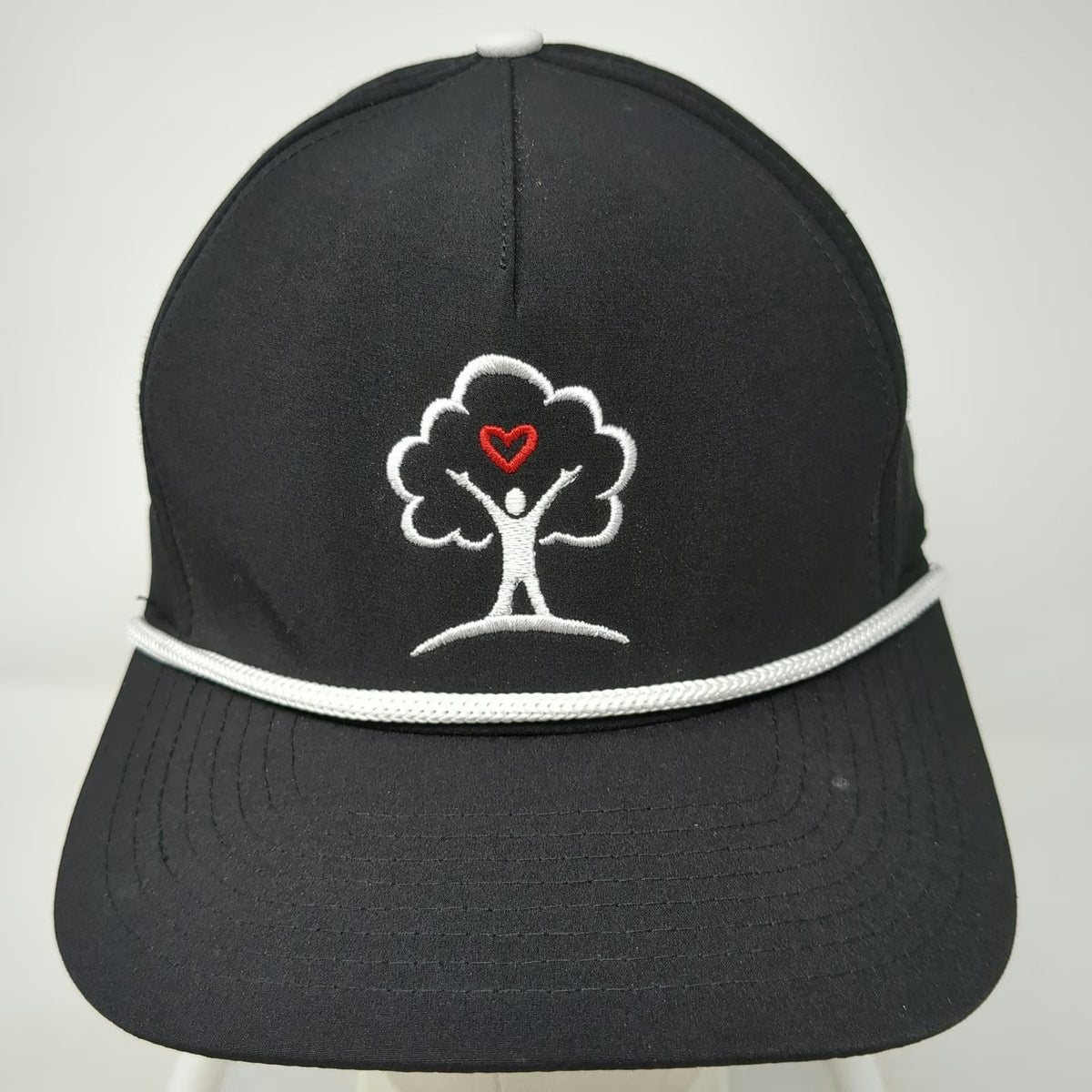 Pins & Aces 5 Panel Black One Size Hat Freedom Youth Rope Snapback Logo Golf