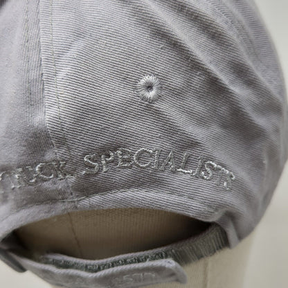 Diesel Depot Strapback Hat Gray One Size Solid Heavy Truck Specialists