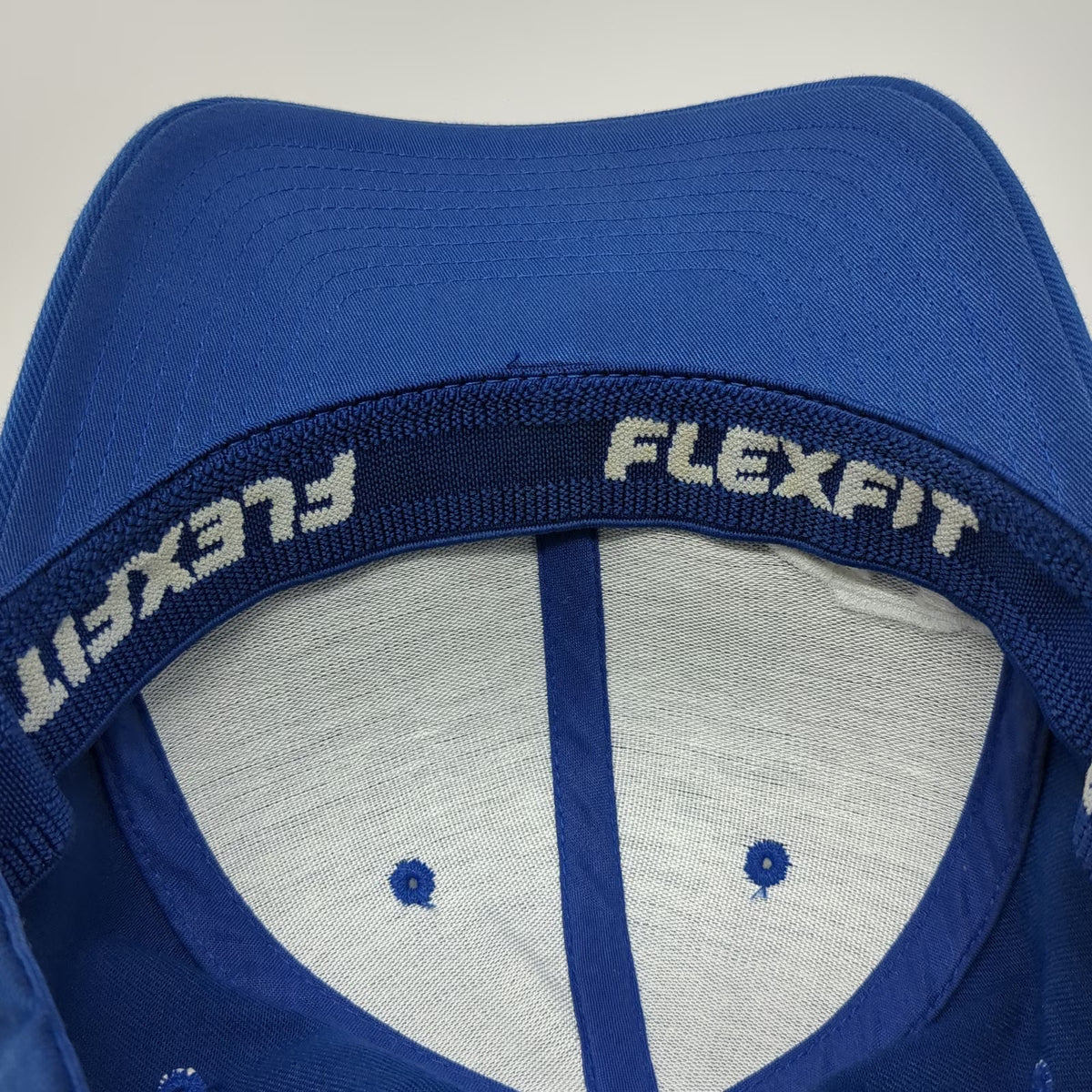 Flexfit Baseball Cap Blue XL Fitted Bodybuilding Logo Stretch Fit Hat