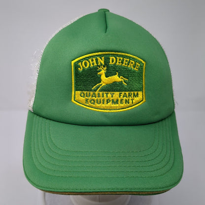 John Deere Quality Farm Equipment Snapback Trucker Hat Green One Size